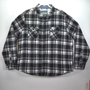 Tallwoods Flannel Shacket‎ Mens XL Tartan Plaid Sherpa Lined Heavyweight Barn
